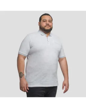 Mode Monte Carlo Polo piqué imprimé grande taille gris clair - Size-factory