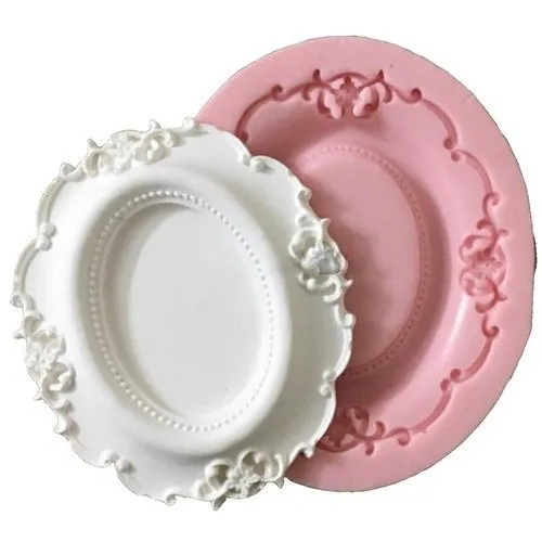 Moule silicone cadre photo ovale fleurs 13cm pour pâte polymère fimo plâtre wepam cire argile résine polyester savon k037 6e180