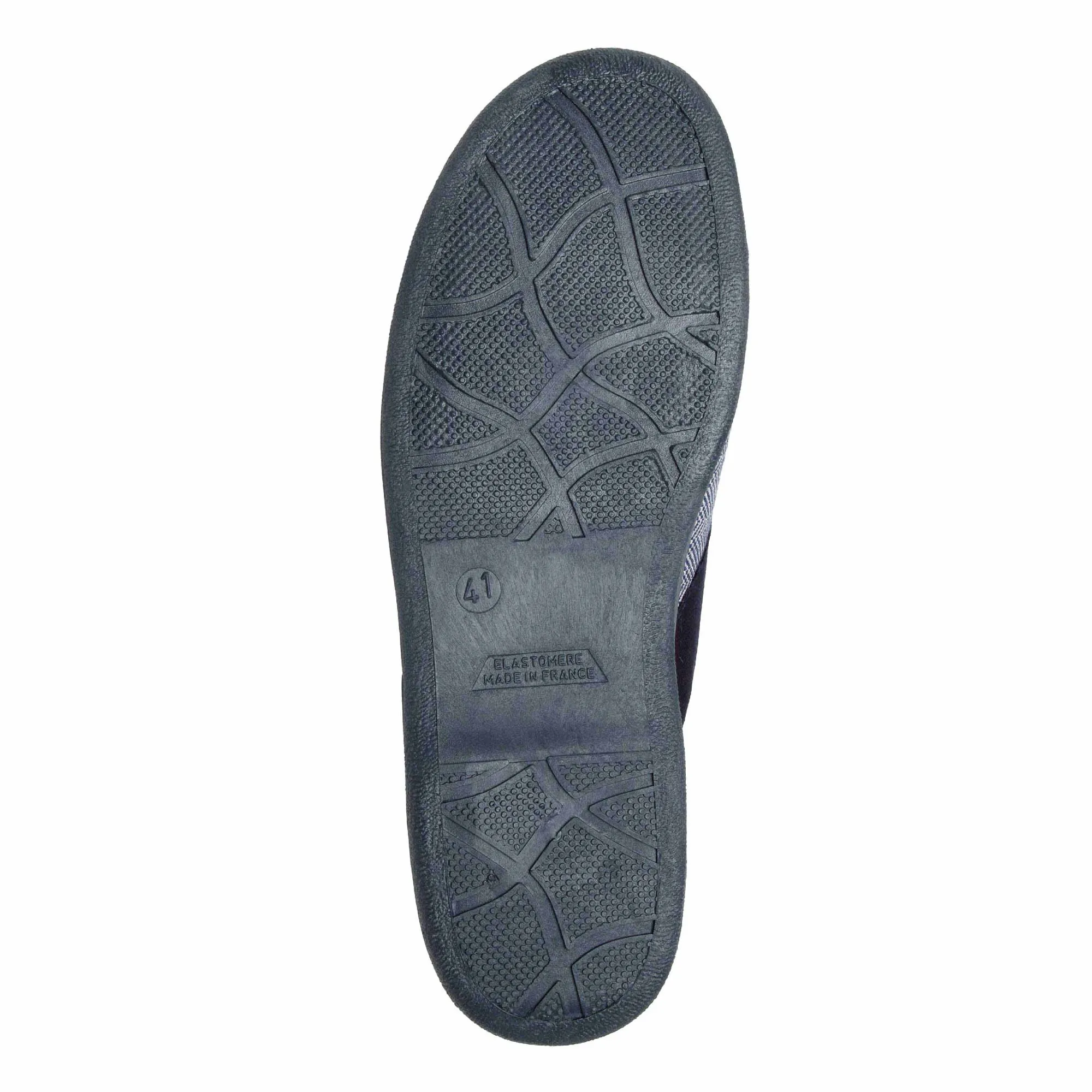 Mules chevrons bleu