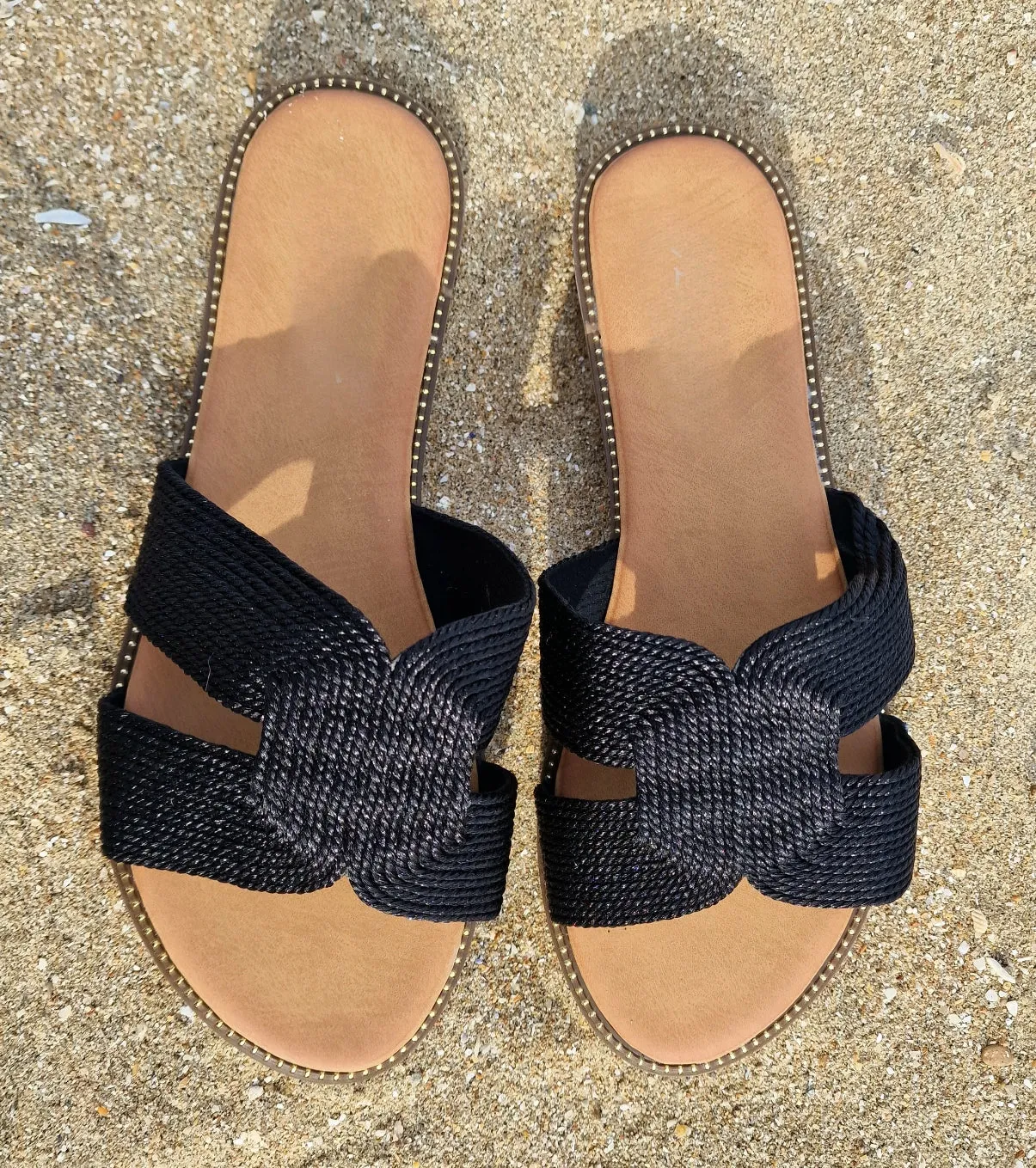 Mules tissage Noir