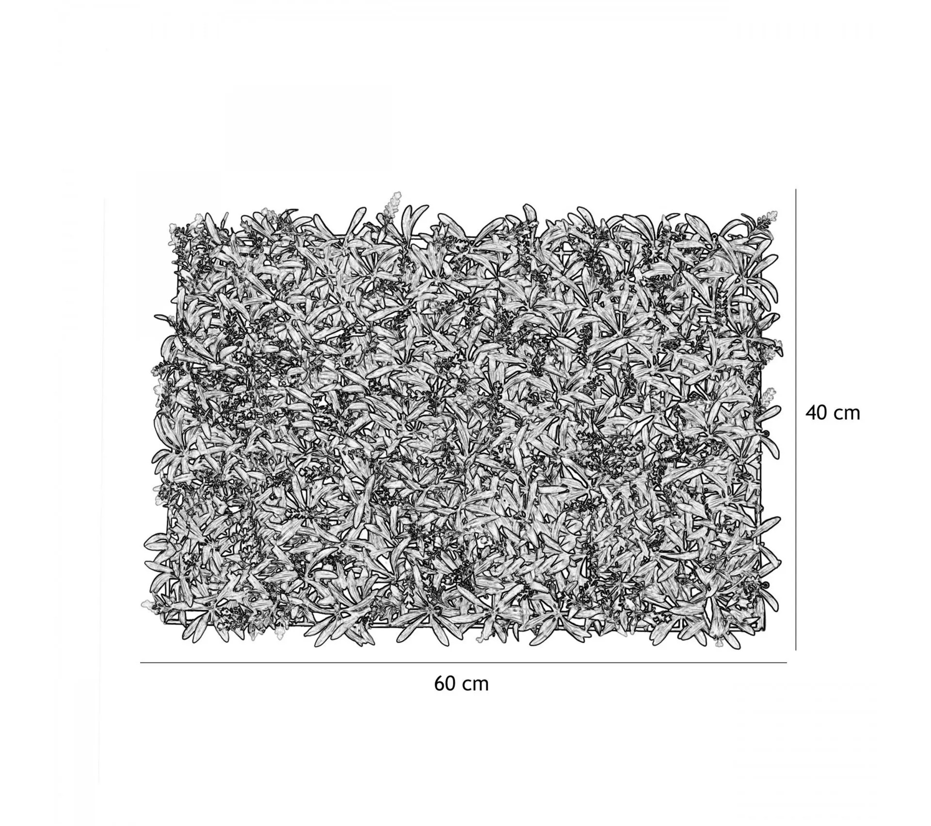 Mur Vegetal Artificiel Feuillage Et Fleurs 40cm
