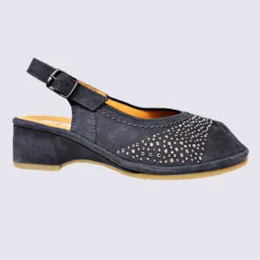 Nu-pieds Ara, nu-pieds tendances femme en cuir océan | Igert Chausseur&Maroquinier