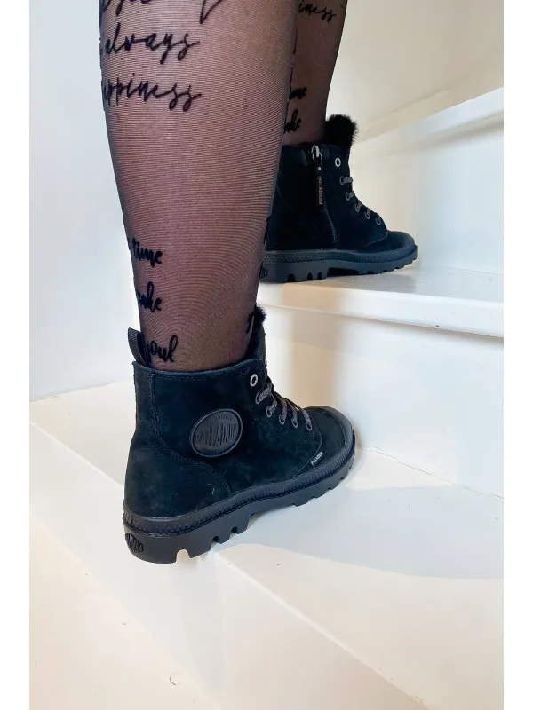 Palladium - PAMPA HI ZIP NUBUK Black