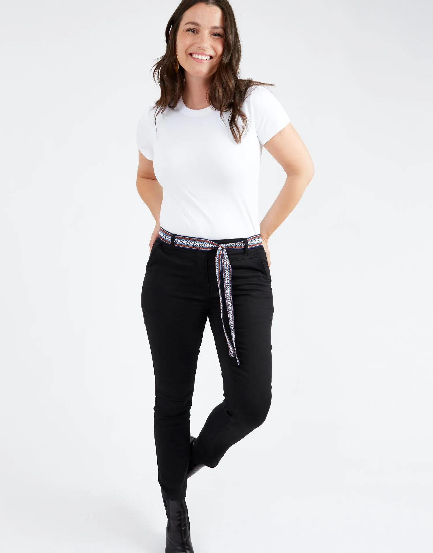 Pantalon 7/8 slim uni