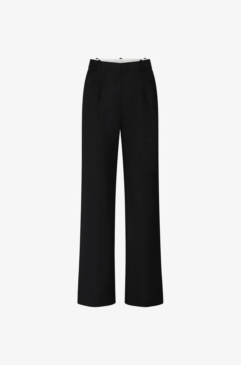 Pantalon à jambes larges en laine Sbiru
