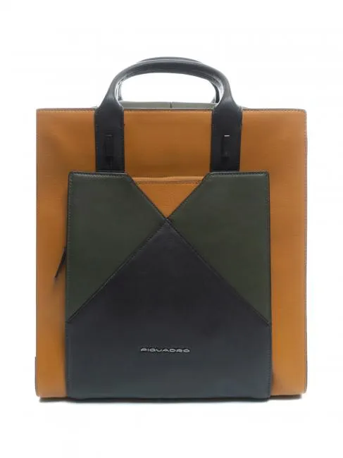 Piquadro Prisma Mallette Sac À Dos En Cuir, Support Pc 15" Vert - Achetez À Prix Outlet!