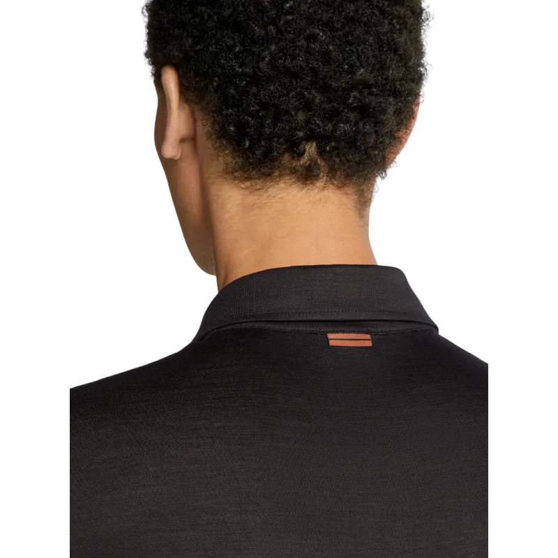 Polo manche courte laine noire
