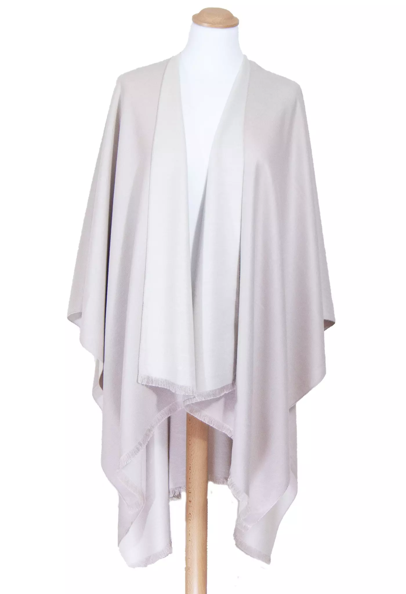Poncho crème écru réversible