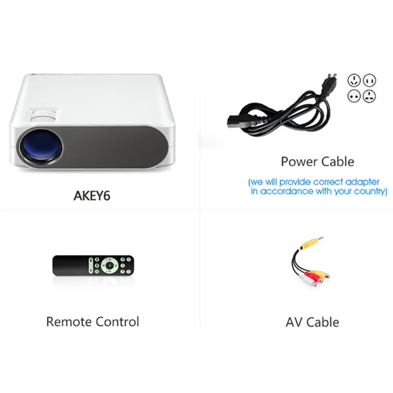 Projecteur Vidéo Full HD 1080p 5500 Lumens Blanc