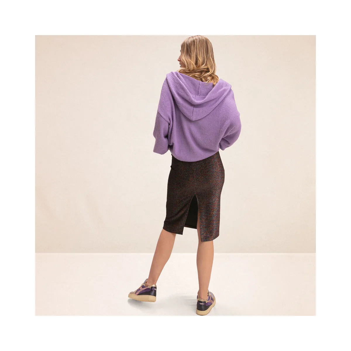 Pull Alpaga à Capuche NABIA Violet Syrup HIVER 2023 Karma Koma à -60%