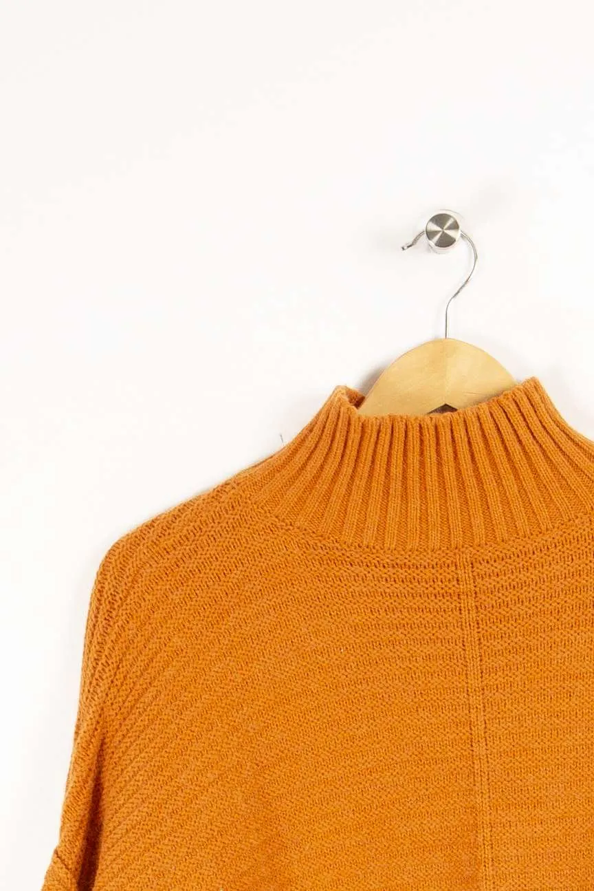 Pull col cheminée en laine mélangée - L/40