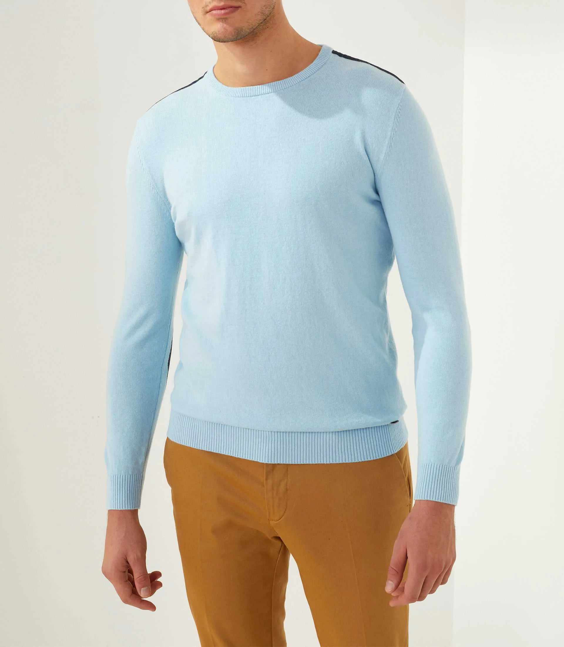 Pull col rond ciel Flavi