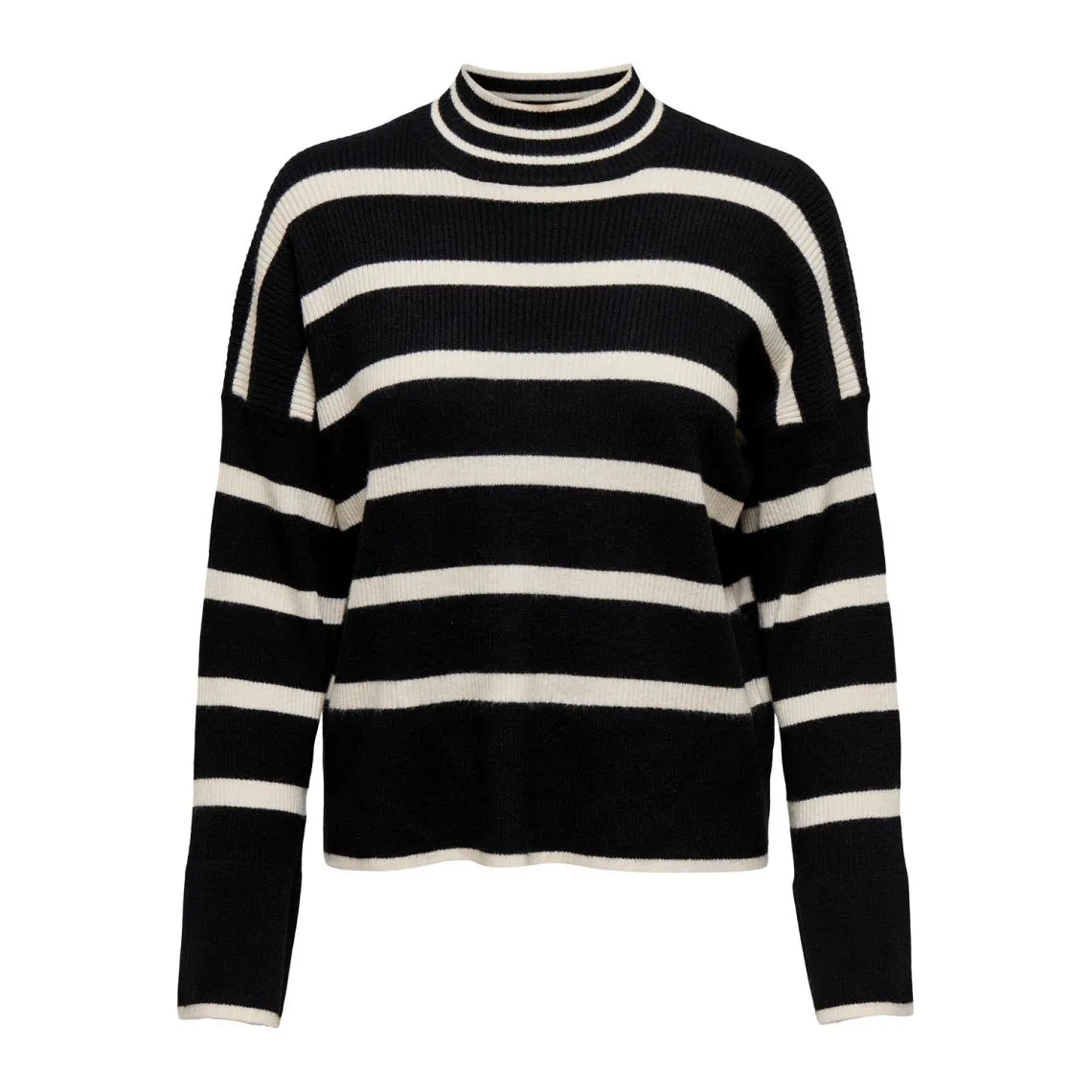 Pull en maille col haut col haut noir Adele | 3 Suisses