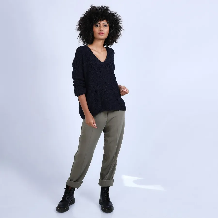 Pull oversize col V - Sari