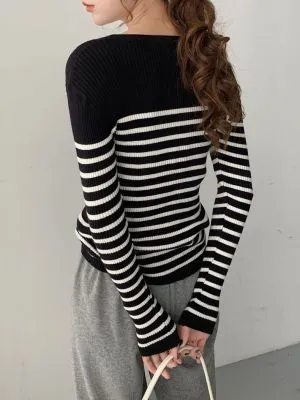 Pull à rayures pour femmes