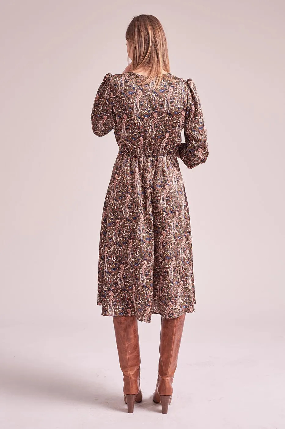 Robe en satin imprimé paisley - S/36