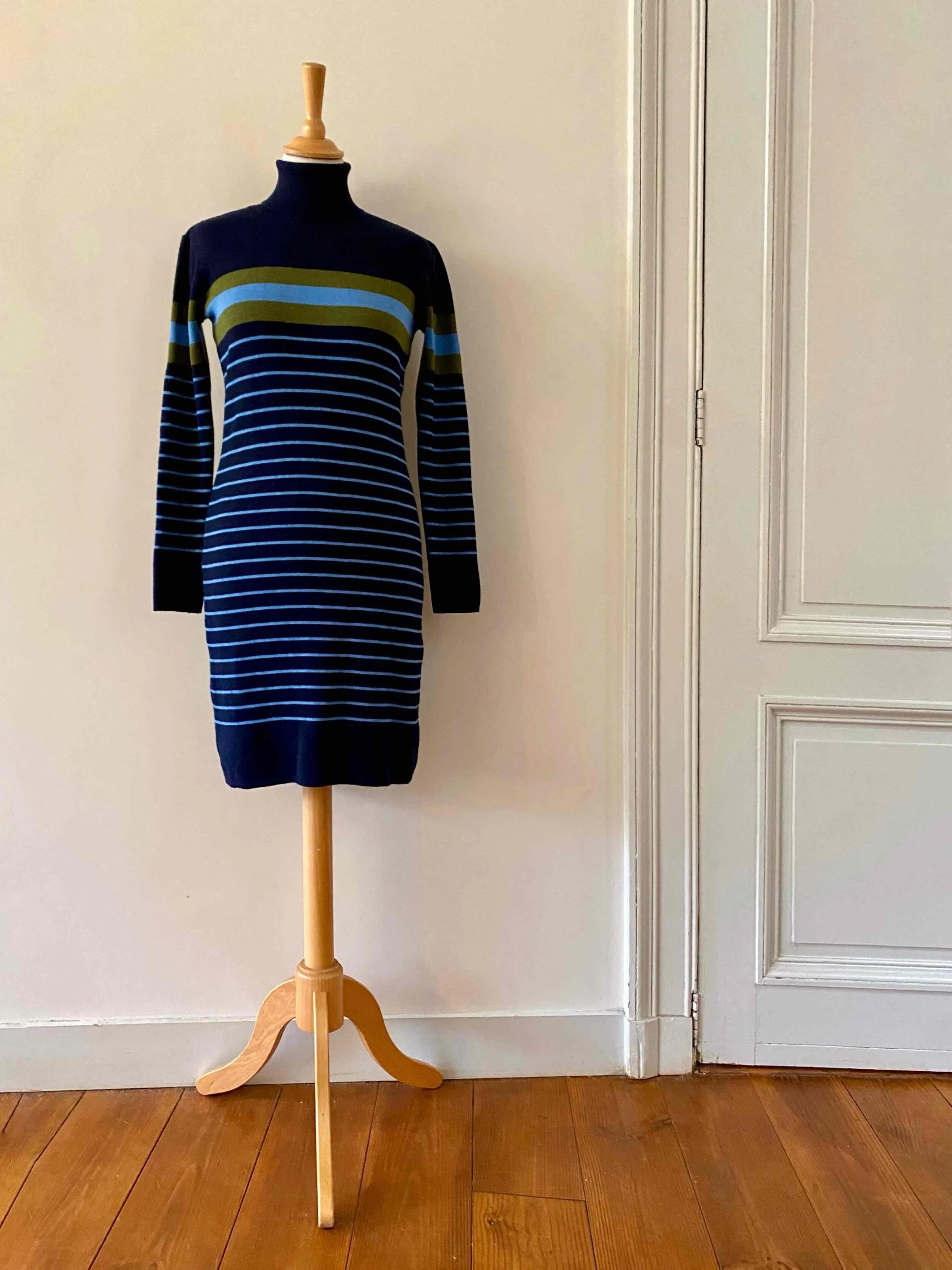 Robe marinière en laine