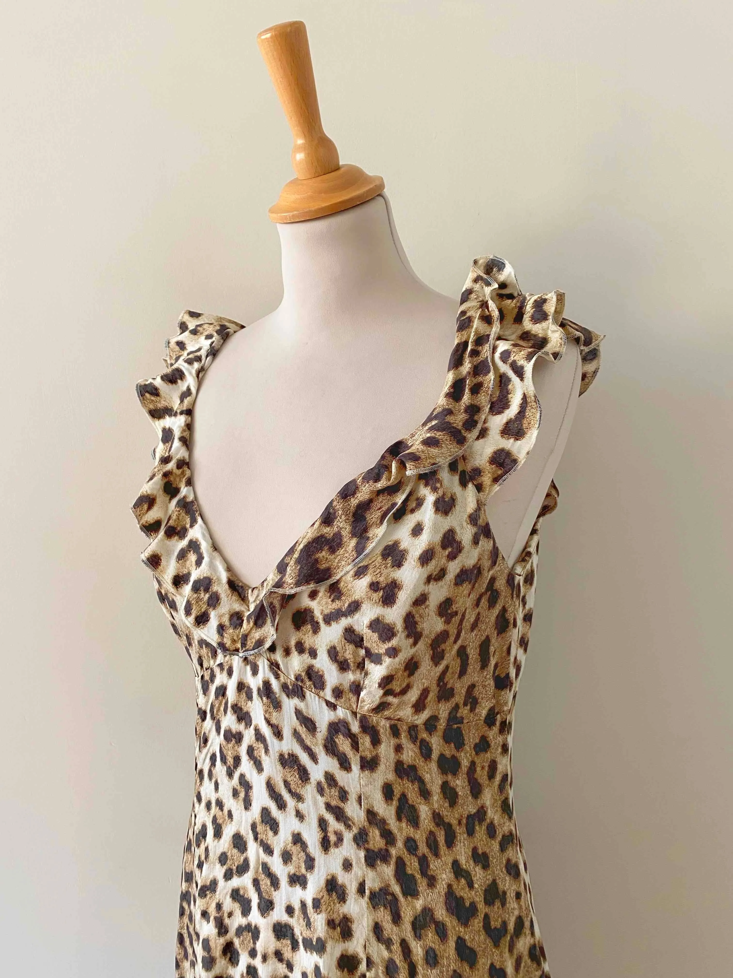 Robe midi léopard