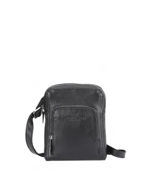 Sacoche homme cuir Arthur et Aston Ref 60549 A Noir 20*16*4 cm