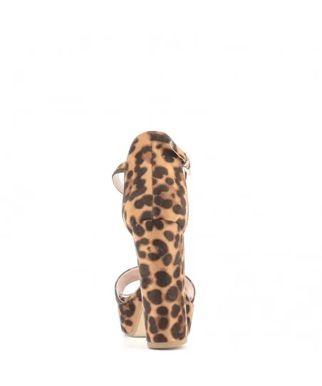SANDALE JUDITH DAIM MOTIF GUEPARD