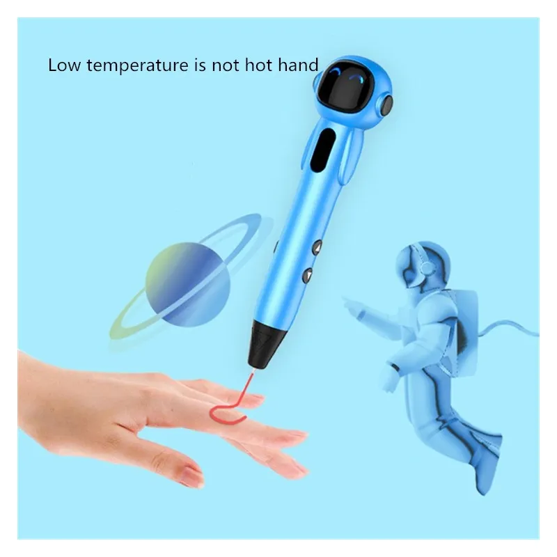 Stylo 3D Sans Fil Basse Température Astronaute Blanc