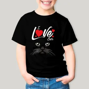 T Shirt Fille Love Cats