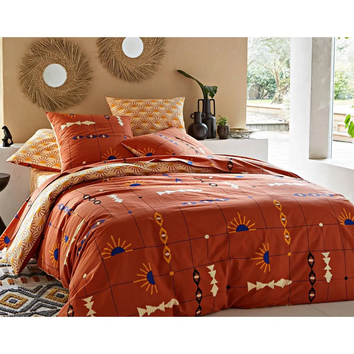 Taie d'oreiller  OAXACA terracotta en coton  | 3 Suisses