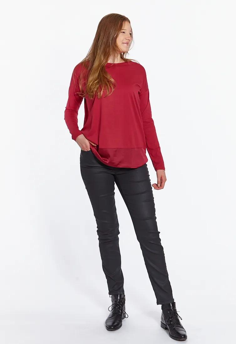 Tall Cropped Jenny Zip Pantalon de Coupe Étroite Enduit