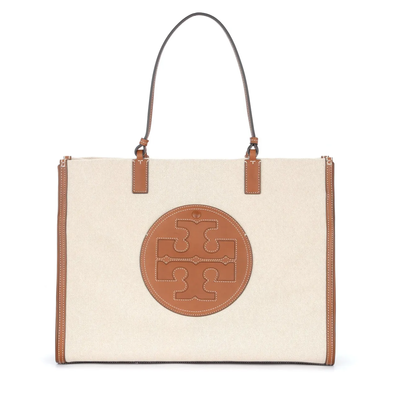 Tory Burch Sac de shopping Ella en toile et cuir