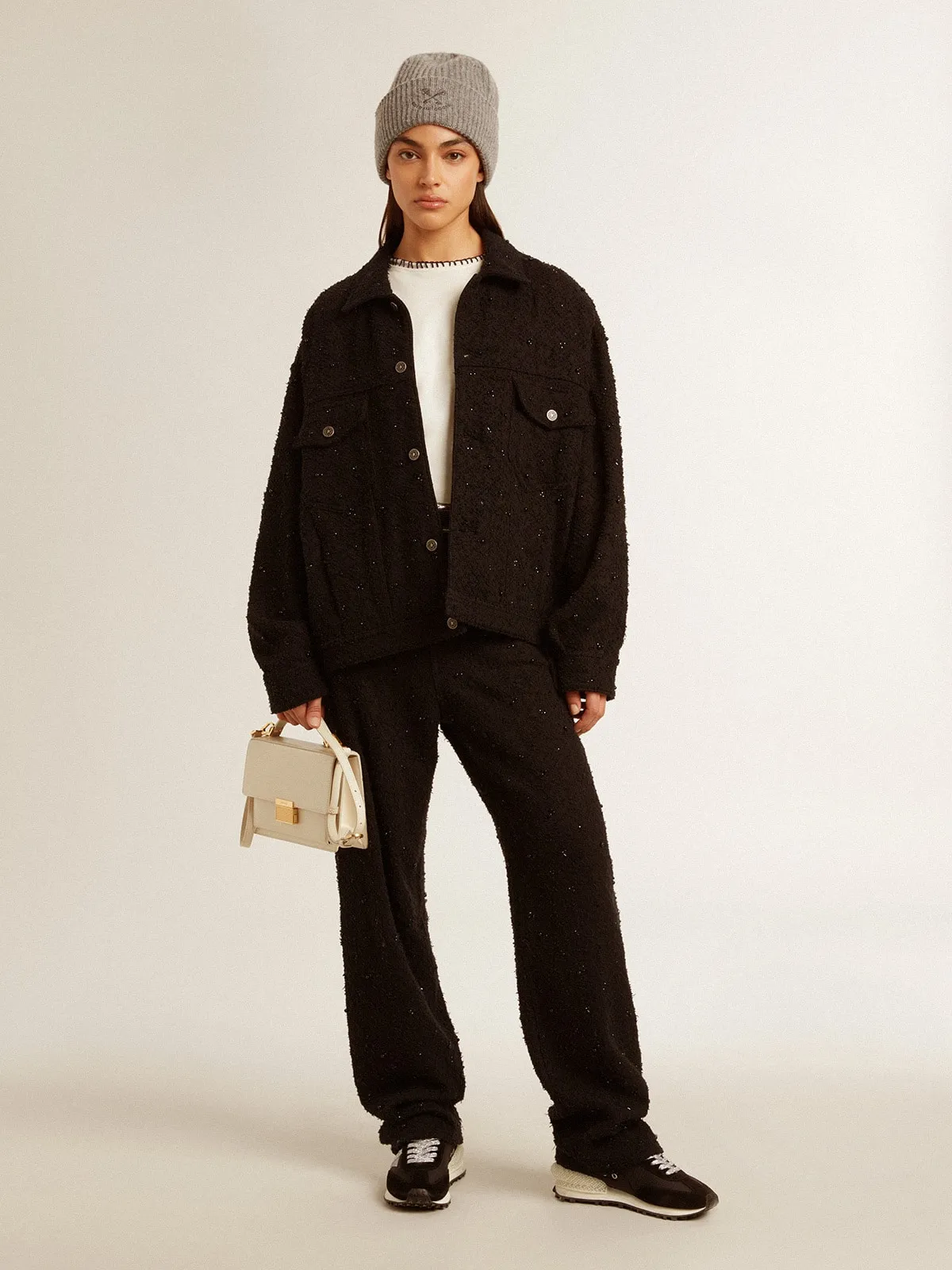 Venezia Bag en cuir liégé couleur beurre et détails dorés | Golden Goose