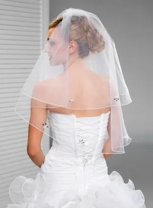 Voile de mariée strass en fleur