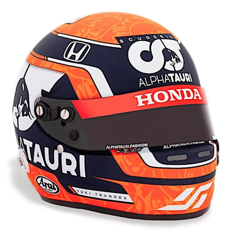 Yuki Tsunoda 2021 Mini Casque réplique casque F1 échelle 1:2